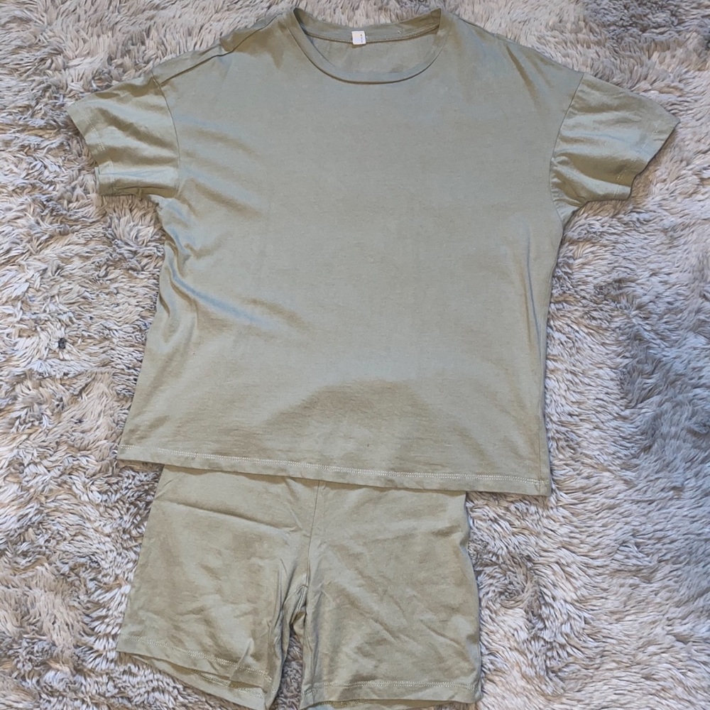 Oversized Tee and Biker Shorts Set